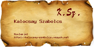 Kalocsay Szabolcs névjegykártya